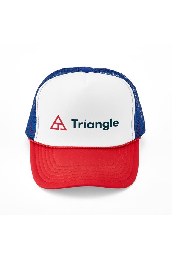 - Triangle Horizontal - Adjustable Unisex Printed Trucker Hat with Mesh Back