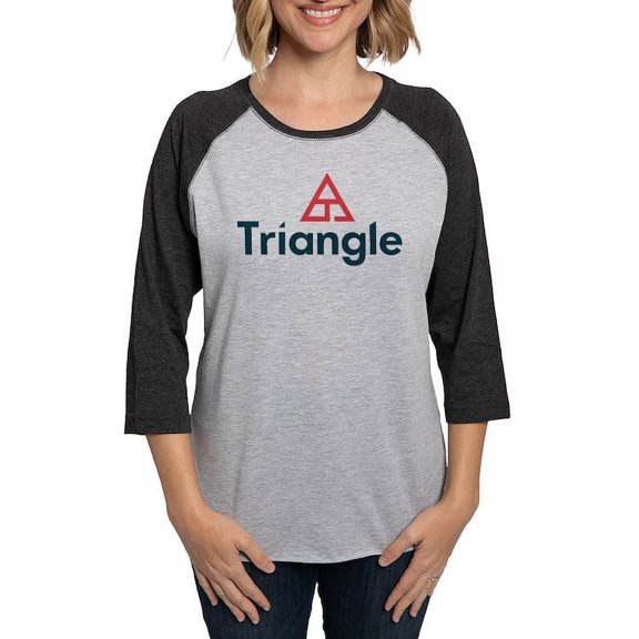 CafePress - Triangle Logo Long Sleeve T Shirt - Womens Baseball Tee