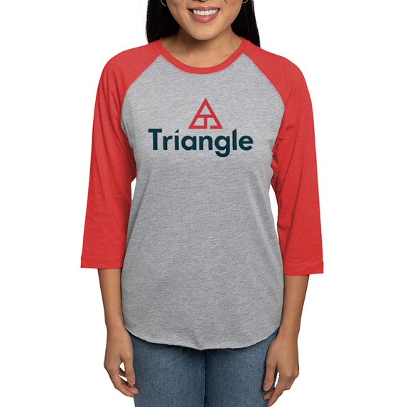 CafePress - Triangle Logo Long Sleeve T Shirt - Womens Baseball Tee