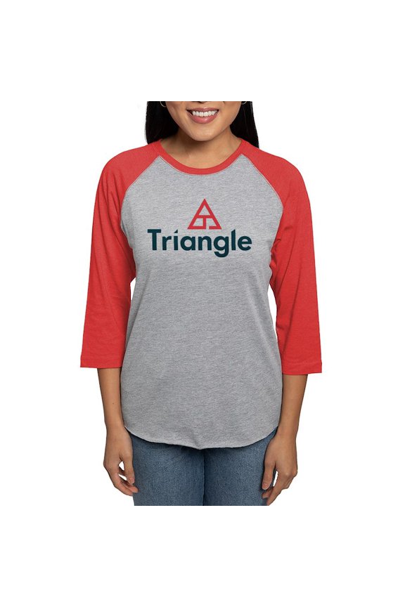 - Triangle Logo Long Sleeve T Shirt - Womens Baseball Tee