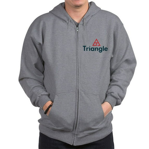 CafePress - Triangle Logo Sweatshirt - Zip Hoodie, Classic Hooded Sweatshirt with Metal Zipper