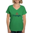 thumbnail image 1 of CafePress - Triangle Logo T Shirt - Women's V-Neck Dark T-Shirt, 1 of 4