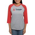thumbnail image 1 of CafePress - Triangle Tagline Horizontal Long Sleeve T Shirt - Womens Baseball Tee, 1 of 4