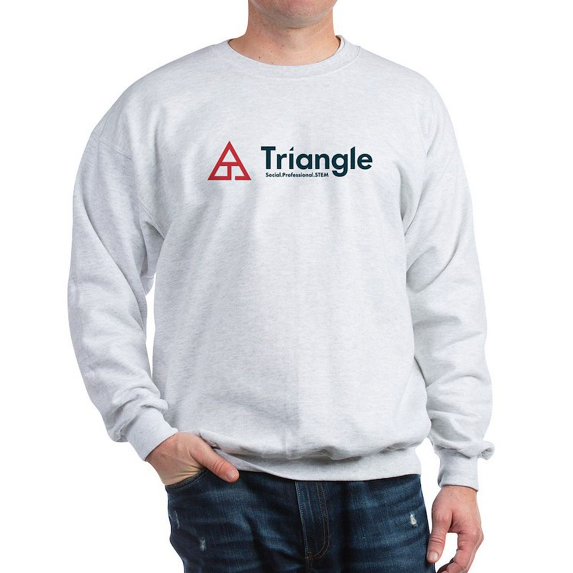 CafePress - Triangle Tagline Horizontal Sweatshirt - Crew Neck Sweatshirt