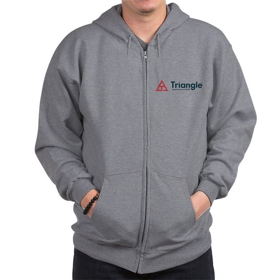 CafePress - Triangle Tagline Horizontal Sweatshirt - Zip Hoodie, Classic Hooded Sweatshirt with Metal Zipper