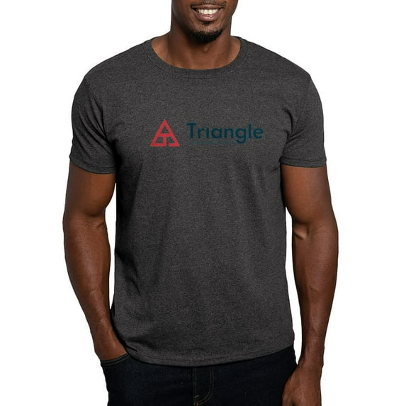 CafePress - Triangle Tagline Horizontal T Shirt - Men's Classic Graphic Cotton T-Shirt