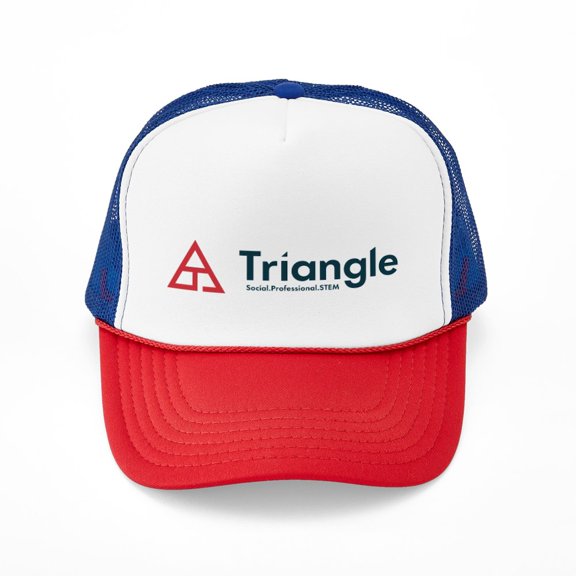 CafePress - Triangle Tagline Horizontal - Adjustable Unisex Printed Trucker Hat with Mesh Back