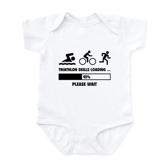 CafePress - Triathlon Skills Loading Body Suit - Baby Light Bodysuit, Size Newborn - 24 Months