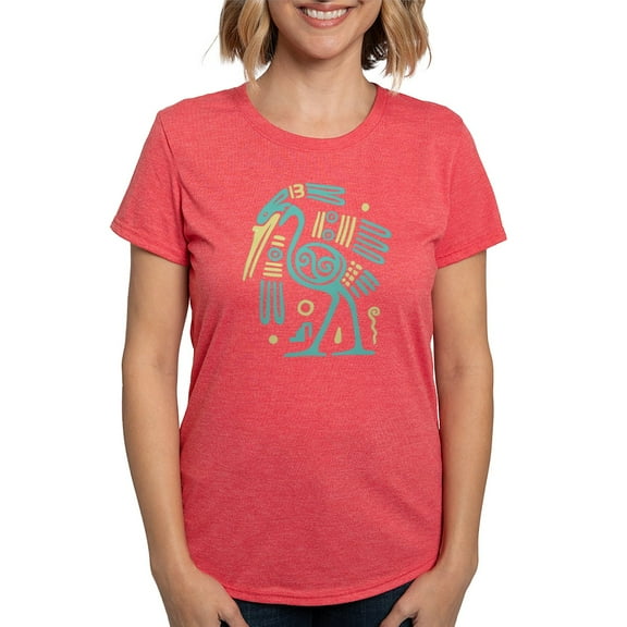 CafePress - Tribal Crane T Shirt - Womens Tri-blend T-Shirt