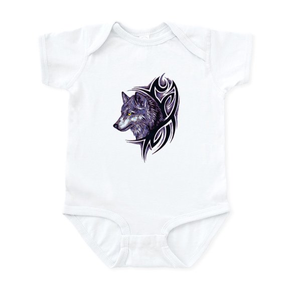 CafePress - Tribal Wolf Infant Bodysuit - Baby Light Bodysuit, Size Newborn - 24 Months