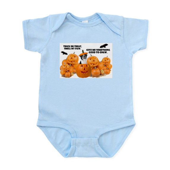 CafePress - Trick Or Treat (Boston Terrier) Infant Bodysuit - Baby Light Bodysuit, Size Newborn - 24 Months