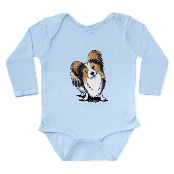 CafePress - Tricolor Papillon Long Sleeve Infant Bodysuit - Long Sleeve Cotton Baby Bodysuit