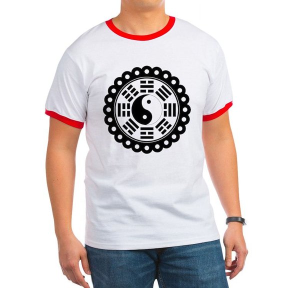 CafePress - Trigram Symbol Ringer T - 100% Cotton Ringed T-Shirt
