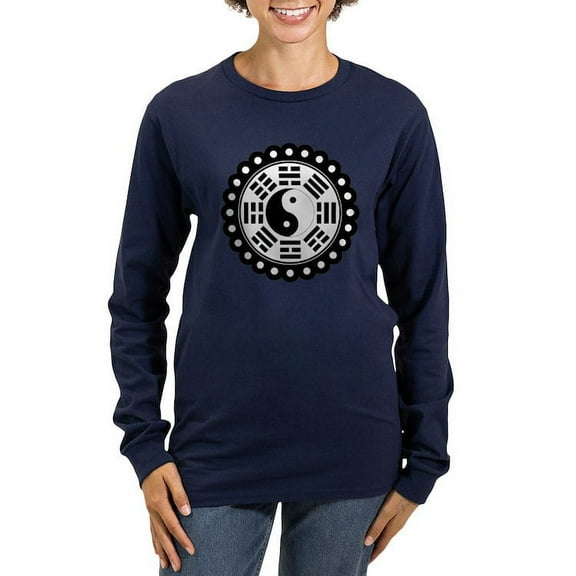 CafePress - Trigram Symbol Women's Long Sleeve Dark T Shirt - Women's Long Sleeve Graphic Tee Casual Fit