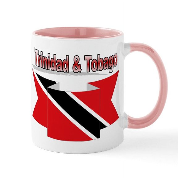 CafePress - Trinidad Flag Ribbon Mug - 11 oz Ceramic Mug - Novelty Coffee Tea Cup