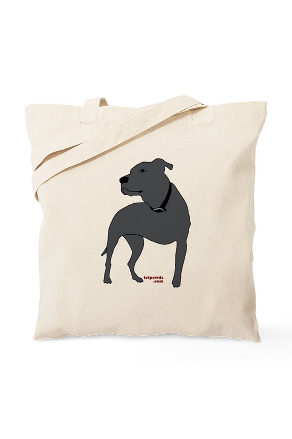 - Tripawds Front Leg Pit Bull Tote Bag - Unisex Canvas Tote Bag, Beige, 1-Piece