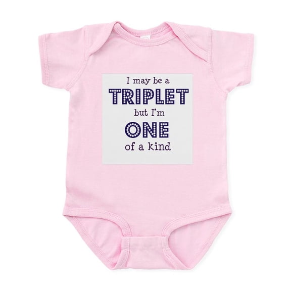 CafePress - Triplets One Of A Kind Infant Creeper - Baby Light Bodysuit, Size Newborn - 24 Months