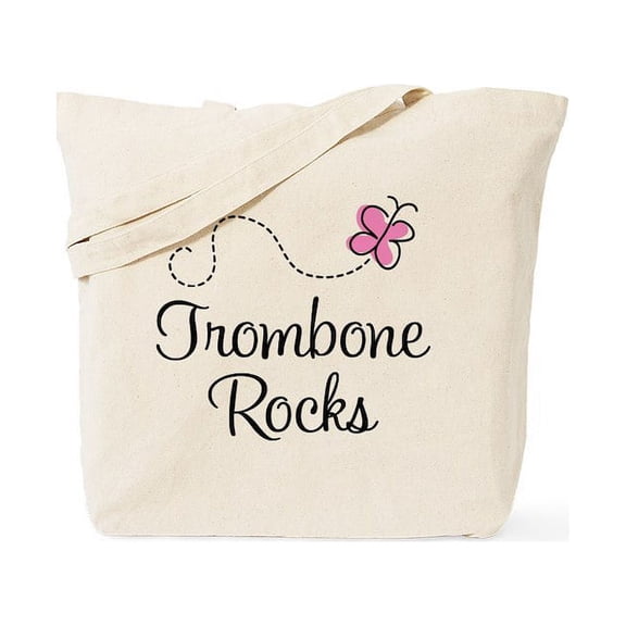 CafePress - Trombone Rocks Tote Bag - Unisex Canvas Tote Bag, Beige, 1-Piece