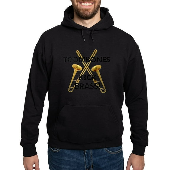 CafePress - Trombones Kick Brass Hoodie (Dark) - Pullover Hoodie, Classic, Comfortable Hooded Sweatshirt