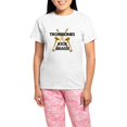 thumbnail image 1 of CafePress - Trombones Kick Brass Pajamas - Women's Short Sleeve Print T-Shirt and Pants Light Cotton Pajama Set, 1 of 7