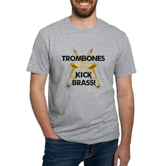 CafePress - Trombones Kick Brass T Shirt - Fitted T-Shirt, Vintage Fit Soft Cotton Tee