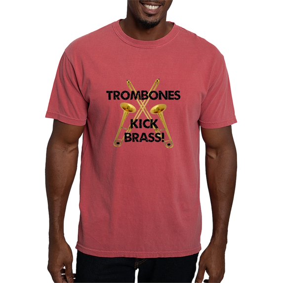 CafePress - Trombones Kick Brass T Shirt - Mens Comfort Colors Shirt
