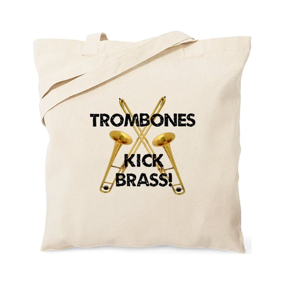 CafePress - Trombones Kick Brass Tote Bag - Unisex Canvas Tote Bag, Beige, 1-Piece