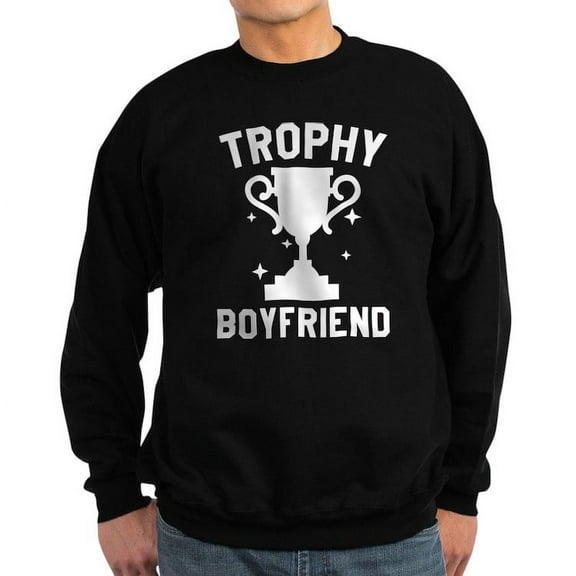 CafePress - Trophy Boyfriend Sweatshirt (Dark) - Classic Crew Neck Sweatshirt