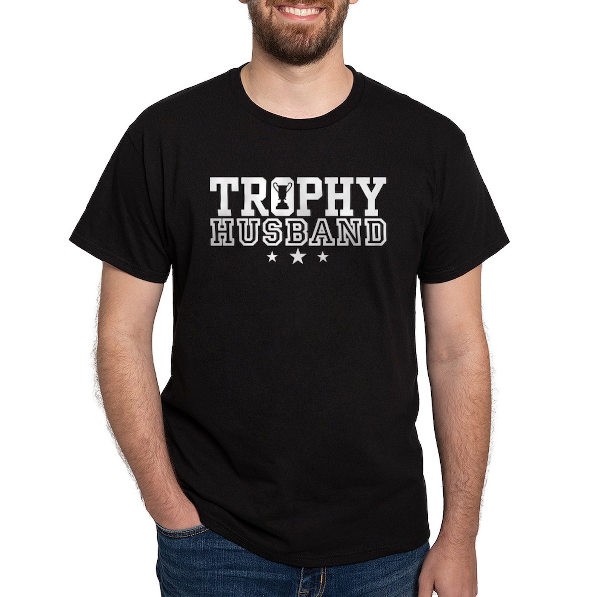 CafePress - Trophy Husband Dark T Shirt - 100% Cotton T-Shirt - image 1 of 4
