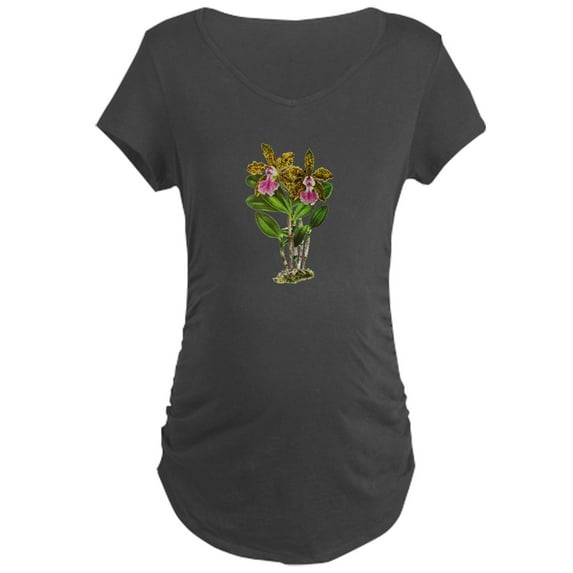 CafePress - Tropical Cattleya Orchid By Maternity Dark T Shirt - Maternity Dark T-Shirt