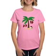 thumbnail image 1 of CafePress - Tropical Christmas Women's Dark T Shirt - Women's Traditional Fit Dark T-Shirt, 1 of 4