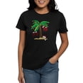 thumbnail image 1 of CafePress - Tropical Christmas Women's Dark T Shirt - Women's Traditional Fit Dark T-Shirt, 1 of 4