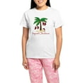 thumbnail image 1 of CafePress - Tropical Christmas Women's Light Pajamas - Women's Short Sleeve Print T-Shirt and Pants Light Cotton Pajama Set, 1 of 7