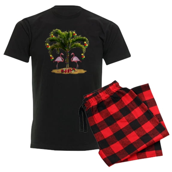 CafePress - Tropical Holiday Men's Dark Pajamas - Men's Dark Loose Fit Cotton Pajama Set