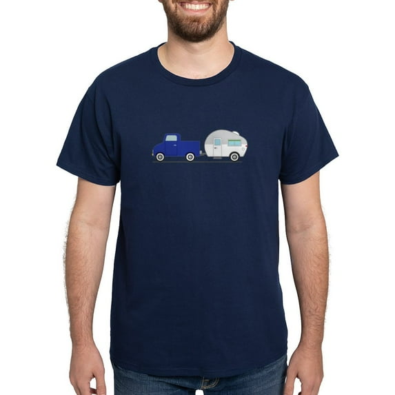 CafePress - Truck & Camper T Shirt - Men's Classic Graphic Cotton T-Shirt