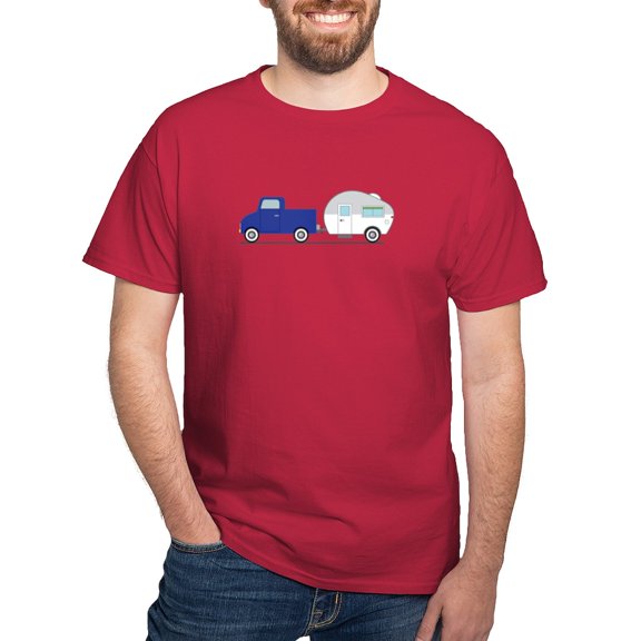 CafePress - Truck & Camper T Shirt - Men's Classic Graphic Cotton T-Shirt