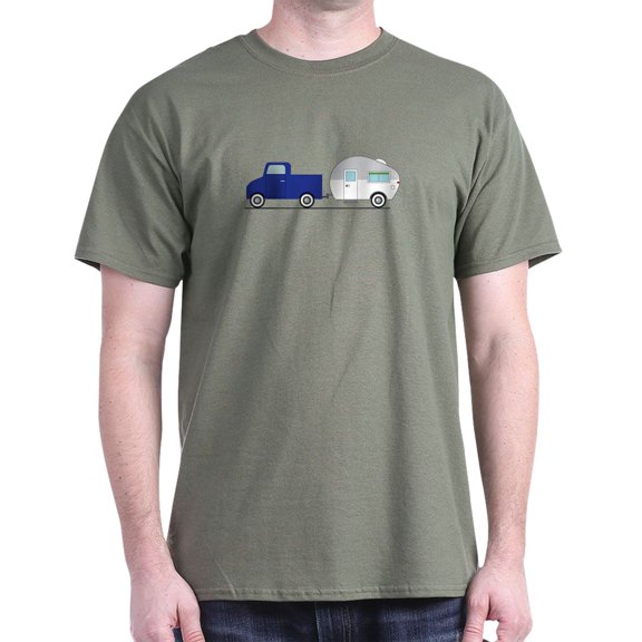 CafePress - Truck & Camper T Shirt - Men's Classic Graphic Cotton T-Shirt