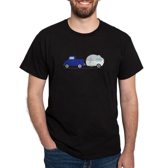 CafePress - Truck & Camper T Shirt - Men's Classic Graphic Cotton T-Shirt