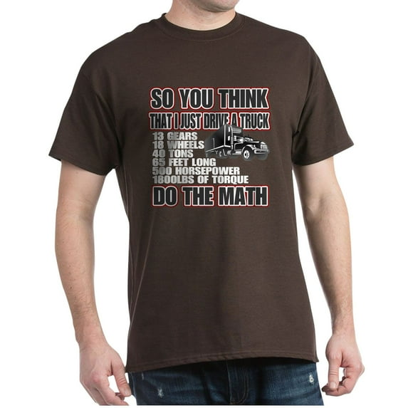 CafePress - Trucker Do The Math Dark T Shirt - 100% Cotton T-Shirt