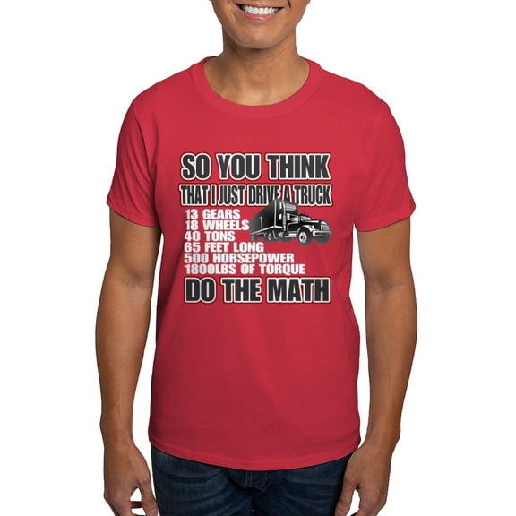CafePress - Trucker Do The Math Dark T Shirt - Men's Classic Graphic Cotton T-Shirt