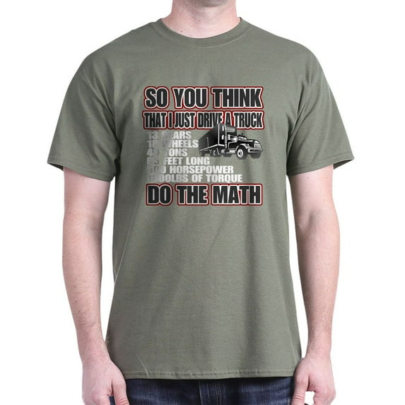 CafePress - Trucker Do The Math Dark T Shirt - Men's Classic Graphic Cotton T-Shirt