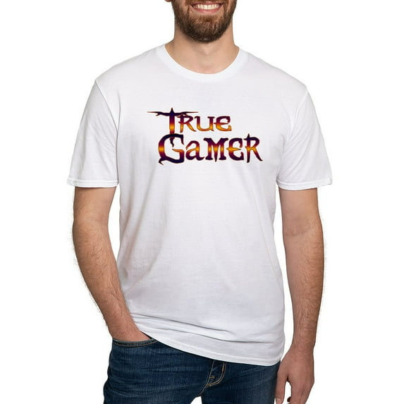 CafePress - True Gamer Fitted T Shirt - Fitted T-Shirt, Vintage Fit Soft Cotton Tee