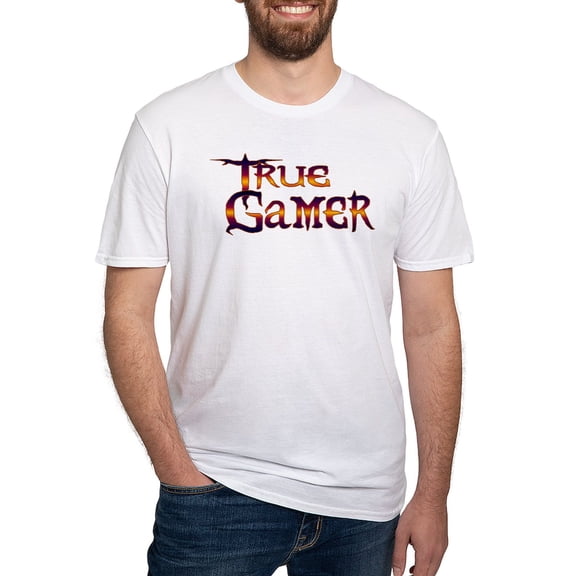 CafePress - True Gamer Fitted T Shirt - Fitted T-Shirt, Vintage Fit Soft Cotton Tee