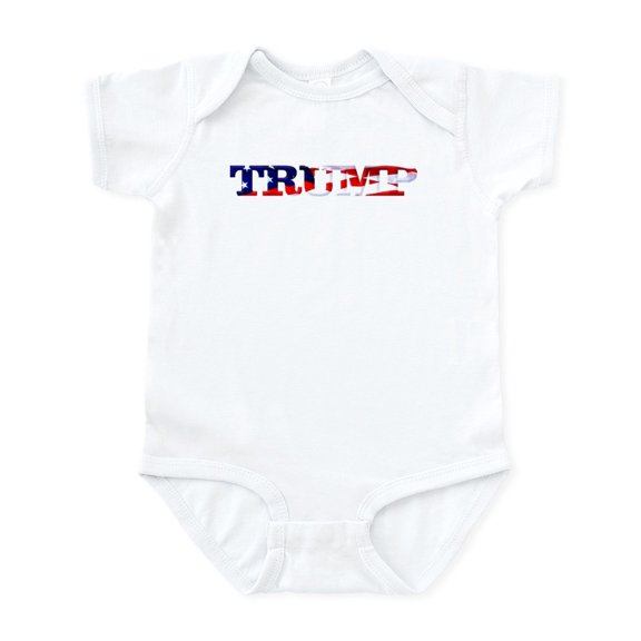 CafePress - Trump American Flag Body Suit - Baby Light Bodysuit, Size Newborn - 24 Months