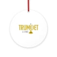thumbnail image 1 of CafePress - Trumpet Line -  Round Wood Ornament 4", 1 of 2