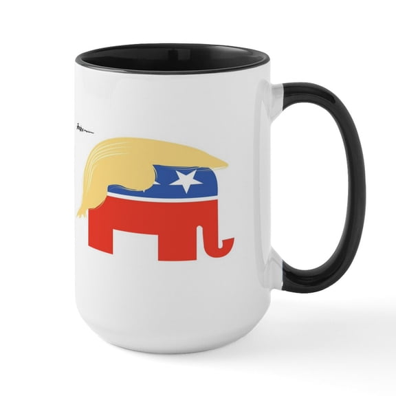 CafePress - Trumplican Large Mug Mugs - 15 oz Ceramic Large White Novelty Mug