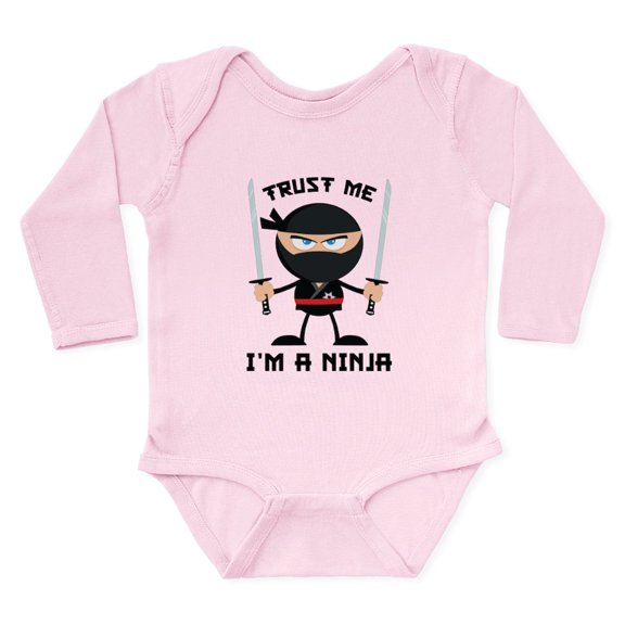 CafePress - Trust Me, I'm A Ninja Long Sleeve Infant Bodysuit - Long Sleeve Cotton Baby Bodysuit