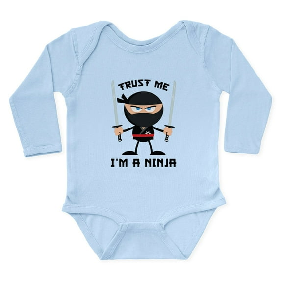 CafePress - Trust Me, I'm A Ninja Long Sleeve Infant Bodysuit - Long Sleeve Cotton Baby Bodysuit