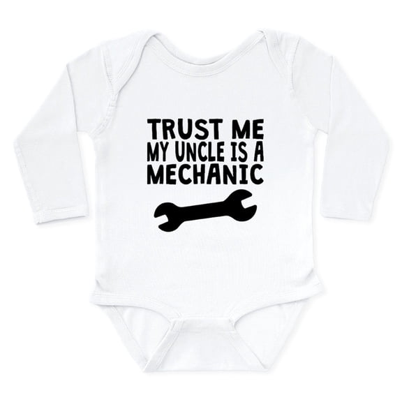CafePress - Trust Me My Uncle Is A Mechanic Body Suit - Long Sleeve Cotton Baby Bodysuit