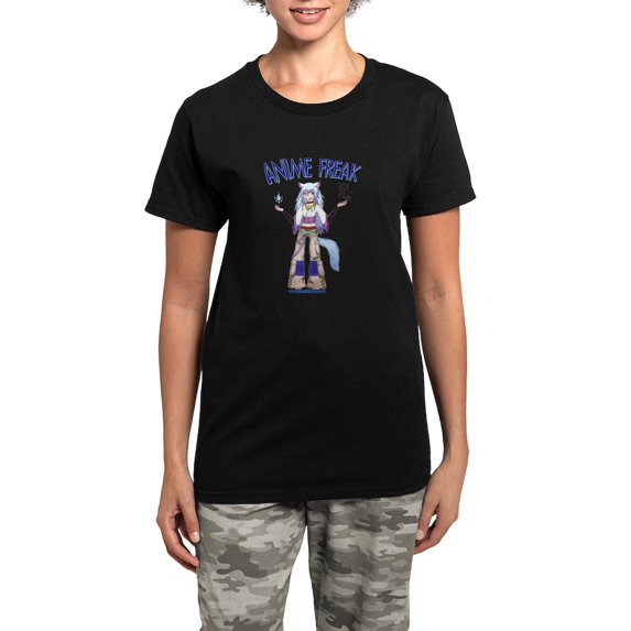 CafePress - Tshirtanimefreak Pajamas - Women's Short Sleeve Print T-Shirt and Pants Dark Cotton Pajama Set
